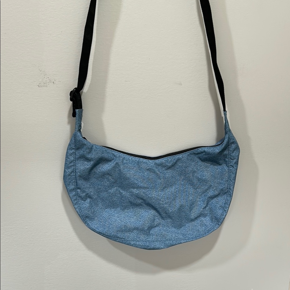 Baggu Digital Denim medium nylon Crescent bag